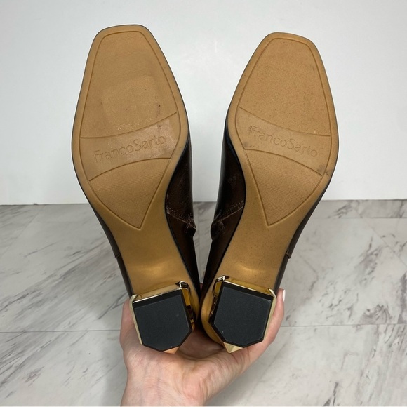 Franco Sarto Tiera Brown Leather Bootie 8 1/2 M - Picture 15 of 16